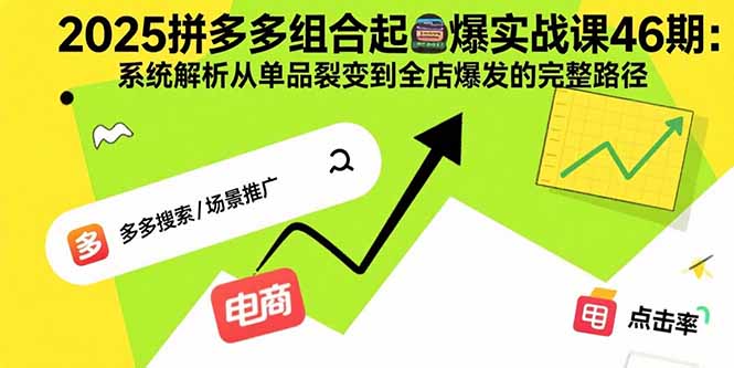 （15816期）2025拼多多组合起爆实战课46期：系统解析从单品裂变到全店爆发的完整路径网创吧-网创项目资源站-副业项目-创业项目-搞钱项目网创吧