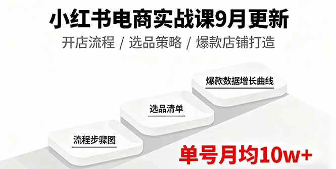 （16120期）小红书电商实战课9月更新，开店流程/选品策略/爆款店铺打造，单号月均10w+网创吧-网创项目资源站-副业项目-创业项目-搞钱项目网创吧