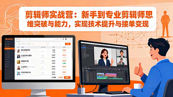 (16347期)剪辑师实战营:新手到专业剪辑师思维突破与能力,实现技术提升与接单变现网创吧-网创项目资源站-副业项目-创业项目-搞钱项目网创吧