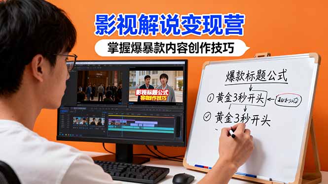 （16348期）影视解说变现营：通过30+实战案例爆款内容创作技巧，掌握影视解说盈利密码网创吧-网创项目资源站-副业项目-创业项目-搞钱项目网创吧