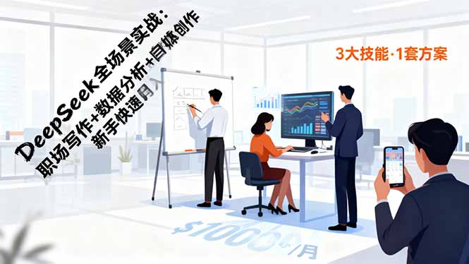 (16418期)DeepSeek全场景实战:职场写作+数据分析+自媒体创作,新手快速月入过万网创吧-网创项目资源站-副业项目-创业项目-搞钱项目网创吧