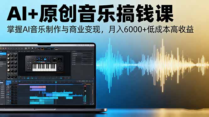 （16324期）AI+原创音乐搞钱课：掌握AI音乐制作与商业变现，月入6000+低成本高收益网创吧-网创项目资源站-副业项目-创业项目-搞钱项目网创吧