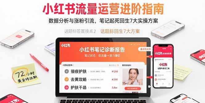 (15827期)小红书流量运营进阶指南,数据分析与涨粉引流,笔记起死回生7大实操方案网创吧-网创项目资源站-副业项目-创业项目-搞钱项目网创吧