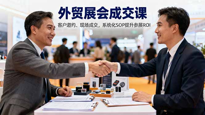 （16356期）外贸展会成交课，含目标制定、客户邀约、现场成交，系统化SOP提升参展ROI网创吧-网创项目资源站-副业项目-创业项目-搞钱项目网创吧