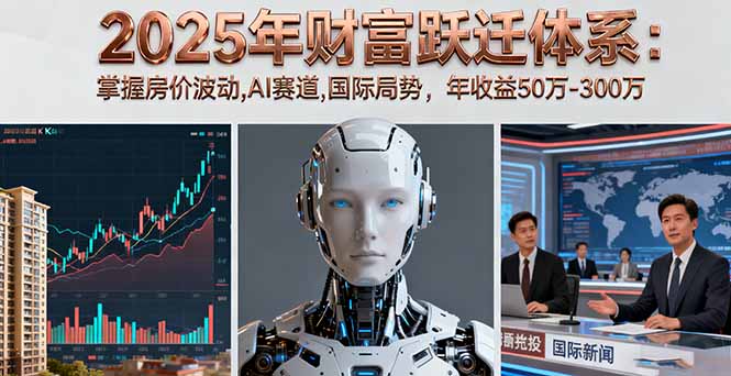 （16217期）2025年财富跃迁体系：掌握房价波动,AI赛道,国际局势，年收益50万-300万网创吧-网创项目资源站-副业项目-创业项目-搞钱项目网创吧