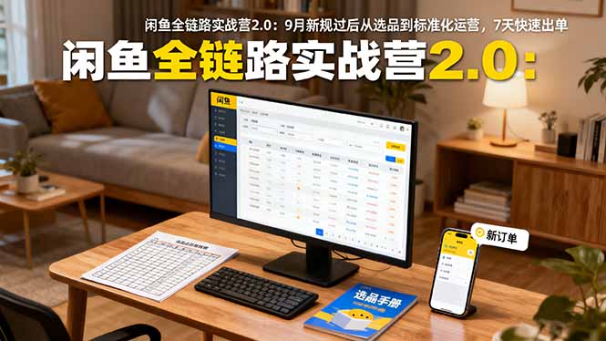 (16263期)闲鱼全链路实战营2.0:9月新规过后从选品到标准化运营,7天快速出单网创吧-网创项目资源站-副业项目-创业项目-搞钱项目网创吧