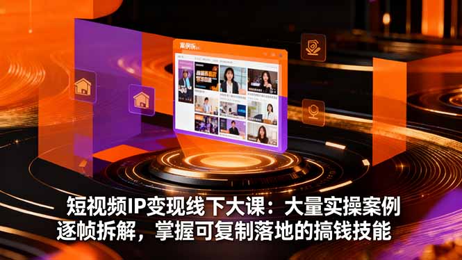 (16410期)短视频IP变现线下大课:大量实操案例逐帧拆解,掌握可复制落地的搞钱技能网创吧-网创项目资源站-副业项目-创业项目-搞钱项目网创吧