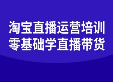 淘宝直播运营培训-零基础学会直播卖货网创吧-网创项目资源站-副业项目-创业项目-搞钱项目网创吧