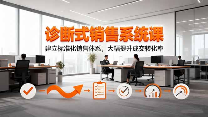 （16435期）诊断式销售系统课，建立标准化销售体系，大幅提升成交转化率网创吧-网创项目资源站-副业项目-创业项目-搞钱项目网创吧