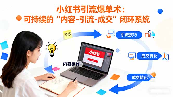 （16362期）小红书引流爆单术：构建一套低成本 可持续的“内容-引流-成交”闭环系统网创吧-网创项目资源站-副业项目-创业项目-搞钱项目网创吧