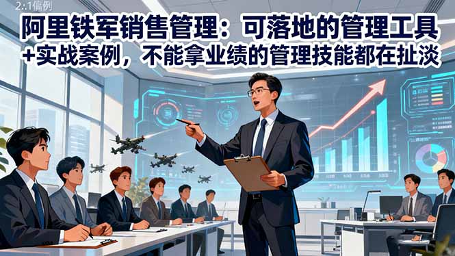 （16436期）阿里铁军销售管理：可落地的管理工具+实战案例，不能拿业绩的管理都在扯淡网创吧-网创项目资源站-副业项目-创业项目-搞钱项目网创吧
