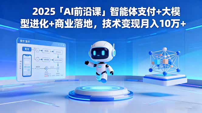 (16384期)2025「AI前沿课」智能体支付+大模型进化+商业落地,技术变现月入10万+网创吧-网创项目资源站-副业项目-创业项目-搞钱项目网创吧