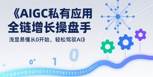 AIGC私有化应用全链增长操盘手，浅显易懂从0开始，轻松驾驭AI网创吧-网创项目资源站-副业项目-创业项目-搞钱项目网创吧