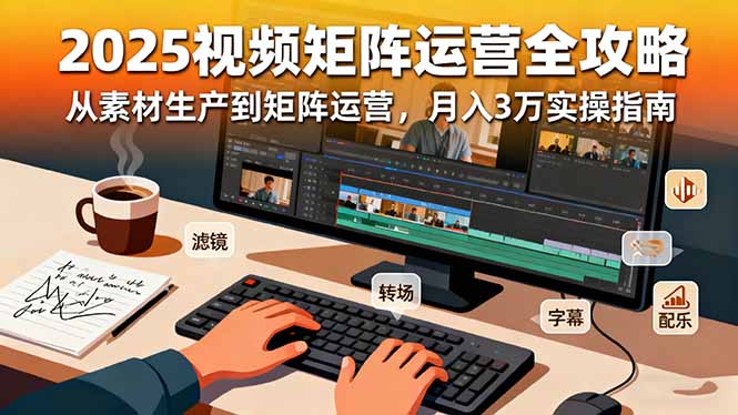 (16333期)2025短视频矩阵运营全攻略:从素材生产到矩阵运营,月入3万实操指南网创吧-网创项目资源站-副业项目-创业项目-搞钱项目网创吧