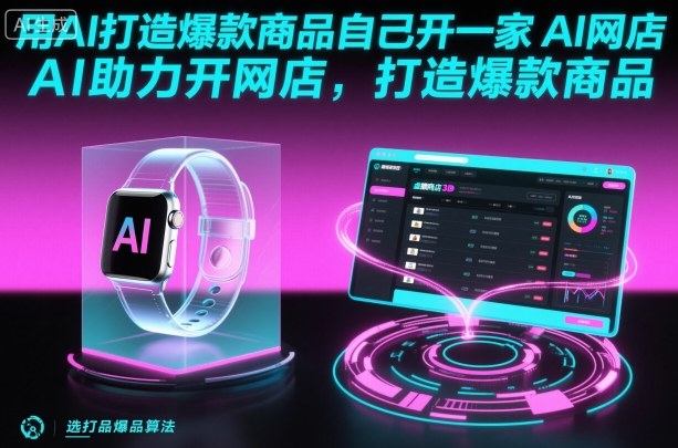 用AI打造爆款商品自己开一家AI网店,AI助力开网店,打造爆款商品网创吧-网创项目资源站-副业项目-创业项目-搞钱项目网创吧