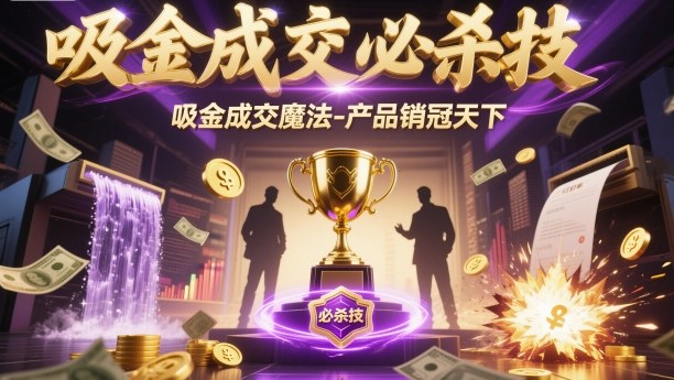 吸金成交必杀技,吸金成交魔法-产品销冠天下网创吧-网创项目资源站-副业项目-创业项目-搞钱项目网创吧