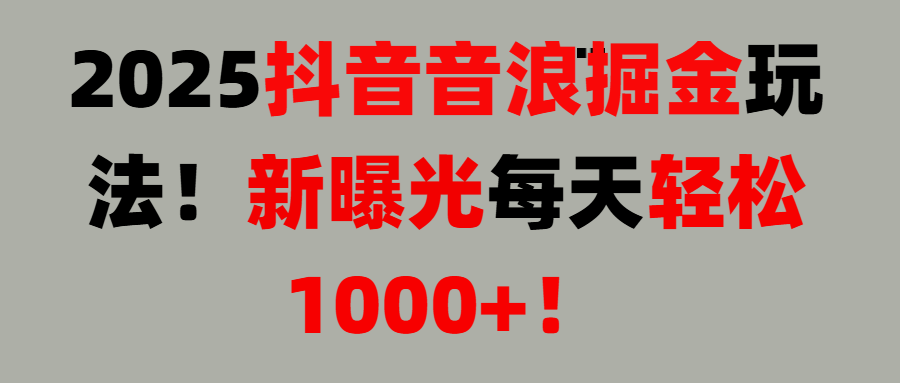 抖音直播撸音浪, 无脑高收益项目，音浪掘金！网创吧-网创项目资源站-副业项目-创业项目-搞钱项目网创吧
