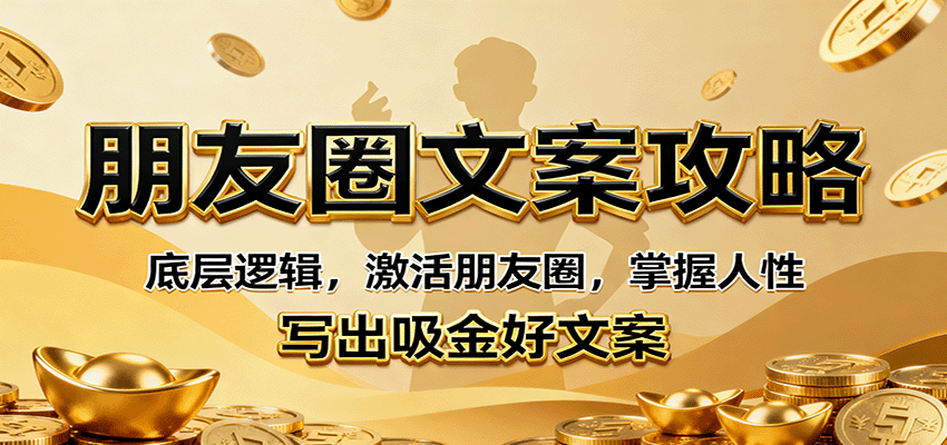 朋友圈文案攻略：底层逻辑，激活朋友圈，掌握人性，写出吸金好文案网创吧-网创项目资源站-副业项目-创业项目-搞钱项目网创吧
