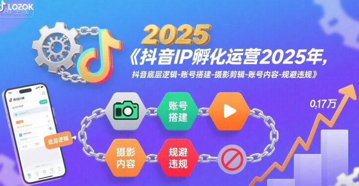 抖音IP孵化运营2025年,抖音底层逻辑-账号搭建-摄影剪辑-账号内容-规避违规网创吧-网创项目资源站-副业项目-创业项目-搞钱项目网创吧