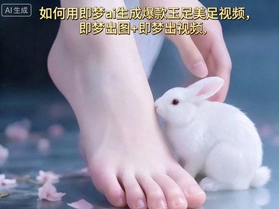 如何用即梦ai生成爆款玉足美足视频，即梦出图+即梦出视频，快速涨粉网创吧-网创项目资源站-副业项目-创业项目-搞钱项目网创吧