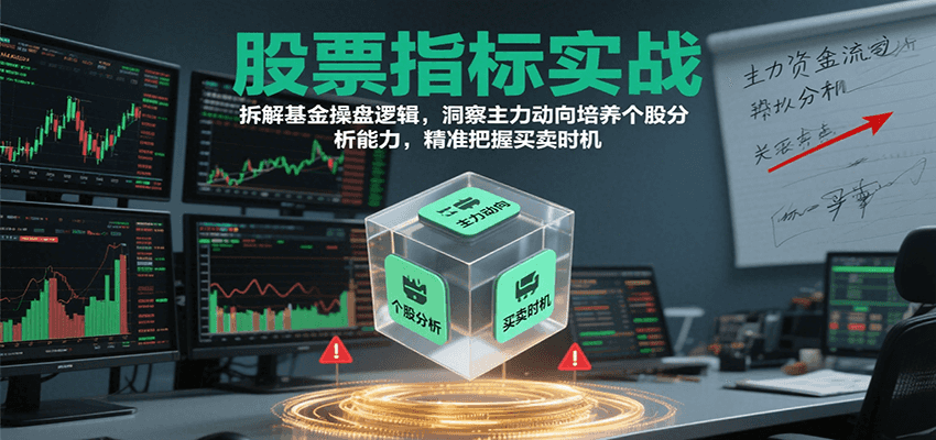 股票指标实战，拆解基金操盘逻辑，洞察主力动向培养个股分析能力，精准把握买卖时机网创吧-网创项目资源站-副业项目-创业项目-搞钱项目网创吧