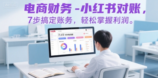 电商财务-小红书对账，7步搞定账务，轻松掌握利润网创吧-网创项目资源站-副业项目-创业项目-搞钱项目网创吧
