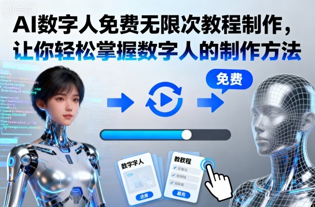 AI数字人免费无限次教程制作,让你轻松掌握数字人的制作方法网创吧-网创项目资源站-副业项目-创业项目-搞钱项目网创吧
