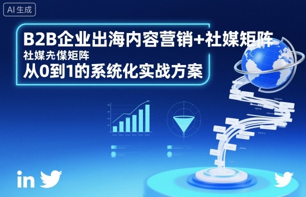 B2B企业出海内容营销+社媒矩阵，从0到1的系统化实战方案网创吧-网创项目资源站-副业项目-创业项目-搞钱项目网创吧