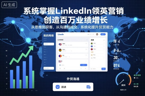 系统掌握LinkedIn领英营销,创造百万业绩增长,从思维到获客,从沟通到成交,系统化提升外贸能力网创吧-网创项目资源站-副业项目-创业项目-搞钱项目网创吧