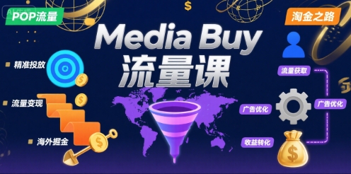 Media Buy之POP流量课，带你开启海外Media Buy淘金之路网创吧-网创项目资源站-副业项目-创业项目-搞钱项目网创吧