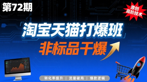 淘宝天猫打爆班原创高阶技术第72期,非标品干爆网创吧-网创项目资源站-副业项目-创业项目-搞钱项目网创吧