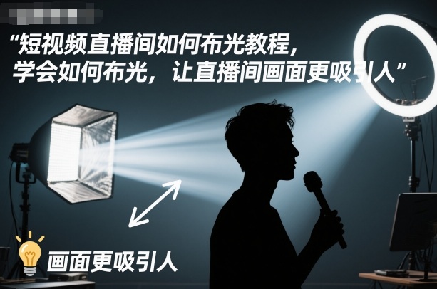 短视频直播间如何布光教程,学会如何布光,让直播间画面更吸引人网创吧-网创项目资源站-副业项目-创业项目-搞钱项目网创吧