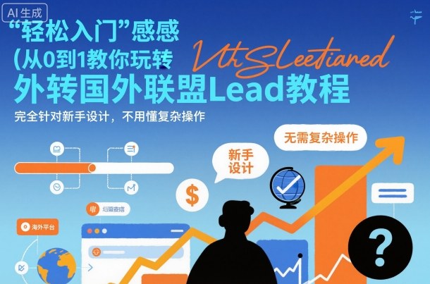 国外联盟賺美刀项目，从0到1教你玩转国外联盟Lead教程，纯新手可操作性100%网创吧-网创项目资源站-副业项目-创业项目-搞钱项目网创吧