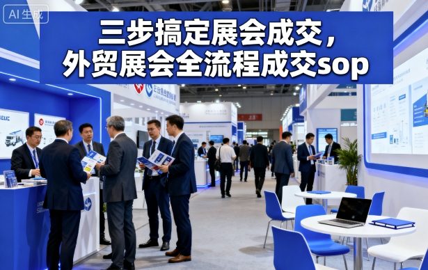 三步搞定展会成交，外贸展会全流程成交sop网创吧-网创项目资源站-副业项目-创业项目-搞钱项目网创吧