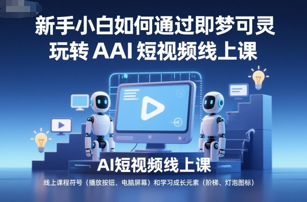 新手小白如何通过即梦可灵玩转AI短视频线上课网创吧-网创项目资源站-副业项目-创业项目-搞钱项目网创吧