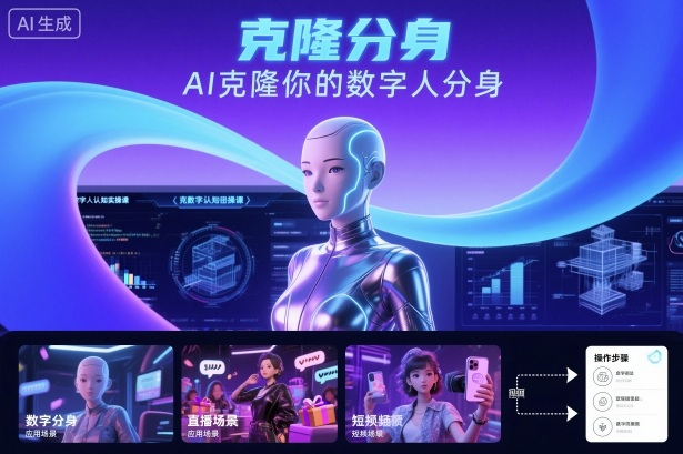 AI数字人认知实操课，克隆你的数字人分身网创吧-网创项目资源站-副业项目-创业项目-搞钱项目网创吧