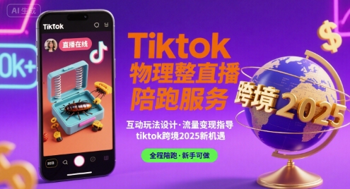 Tiktok物理整蛊直播陪跑服务-tiktok跨境2025网创吧-网创项目资源站-副业项目-创业项目-搞钱项目网创吧