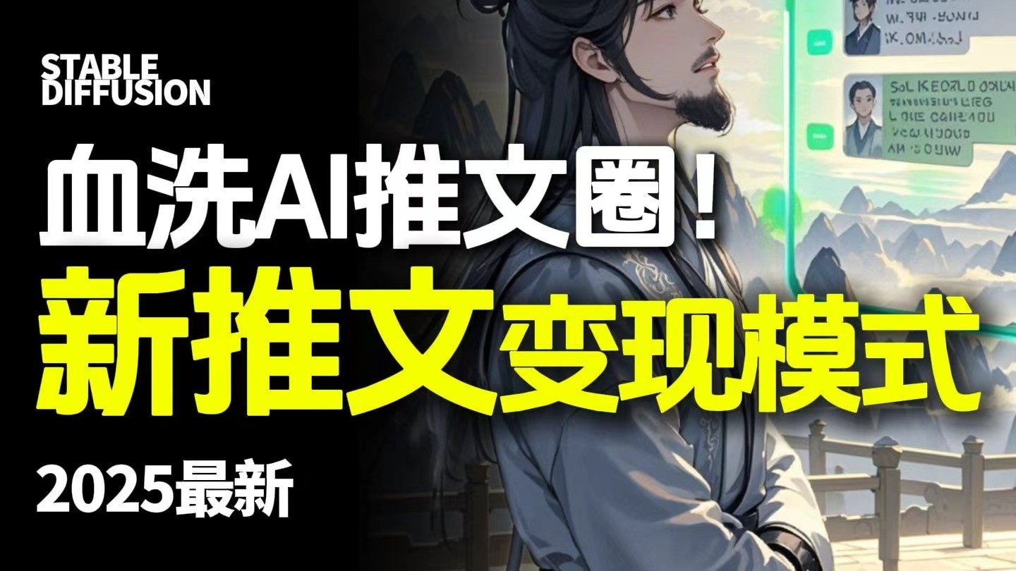 最新AI动态电影漫画小说推文,全流程实操教学,小白也能月入1万+网创吧-网创项目资源站-副业项目-创业项目-搞钱项目网创吧
