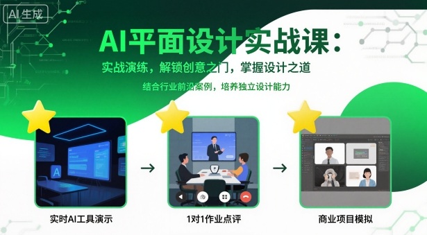 AI平面设计实战课，实战演练，解锁创意之门，掌握设计之道网创吧-网创项目资源站-副业项目-创业项目-搞钱项目网创吧