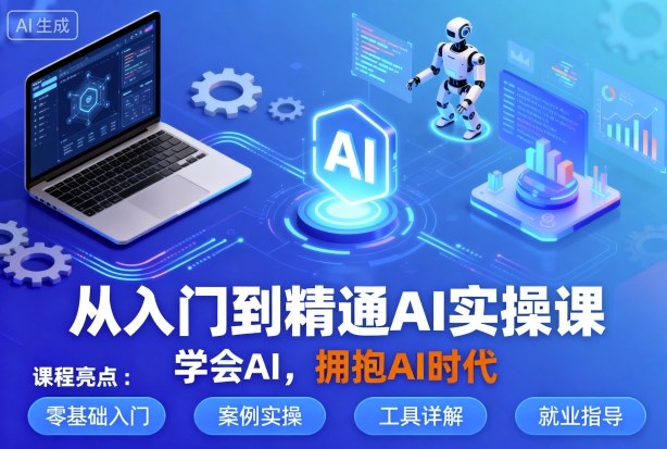 从入门到精通AI实操课，学会AI，拥抱AI时代网创吧-网创项目资源站-副业项目-创业项目-搞钱项目网创吧