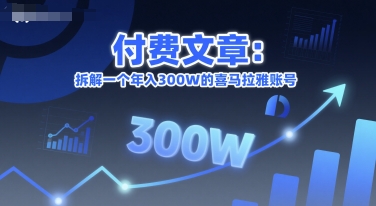 付费文章：拆解一个年入300W的喜马拉雅账号网创吧-网创项目资源站-副业项目-创业项目-搞钱项目网创吧