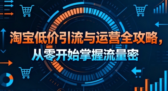 淘宝低价引流与运营全攻略，从零开始掌握流量密码网创吧-网创项目资源站-副业项目-创业项目-搞钱项目网创吧