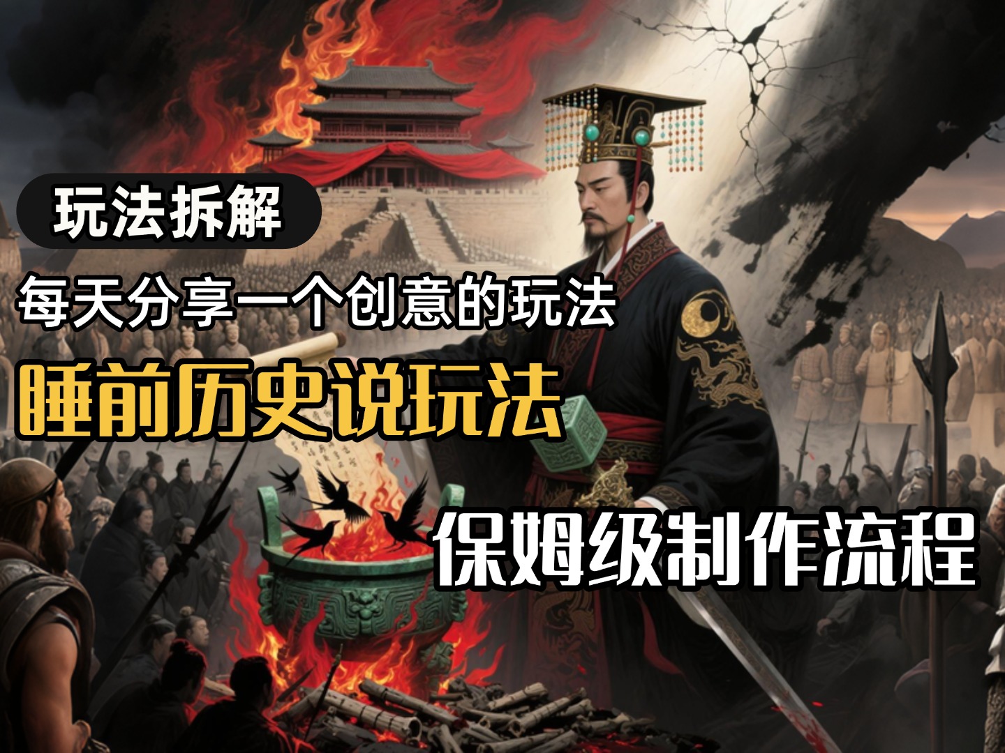 13条作品涨粉24.5万，全流程拆解睡前历史说，保姆级教程网创吧-网创项目资源站-副业项目-创业项目-搞钱项目网创吧