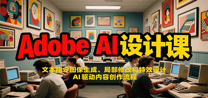 Adobe AI设计课:文本指令图像生成、局部修改和特效设计,AI驱动内容创作流程网创吧-网创项目资源站-副业项目-创业项目-搞钱项目网创吧