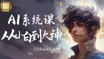 AI系统课程，从小白到大神系统学AI，AI声音-AI绘画-AI视频一门课全掌握网创吧-网创项目资源站-副业项目-创业项目-搞钱项目网创吧