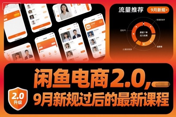 闲鱼电商2.0，9月新规过后的最新课程网创吧-网创项目资源站-副业项目-创业项目-搞钱项目网创吧