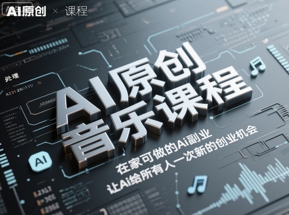 AI原创音乐课程，在家可做的Ai副业，让Ai给所有人一次新的创业机会网创吧-网创项目资源站-副业项目-创业项目-搞钱项目网创吧