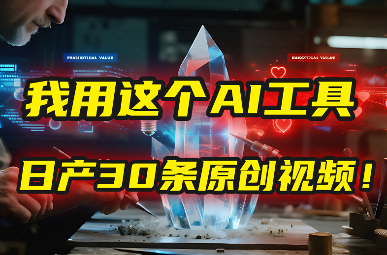 别再真人出镜了!我用这个AI工具,1张照片就能日产30条原创视频!网创吧-网创项目资源站-副业项目-创业项目-搞钱项目网创吧