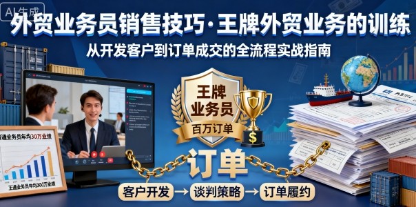 外贸业务员销售技巧，王牌外贸业务的训练网创吧-网创项目资源站-副业项目-创业项目-搞钱项目网创吧