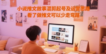 小说推文故事混剪起号及运营思路，看了做推文可以少走弯路网创吧-网创项目资源站-副业项目-创业项目-搞钱项目网创吧